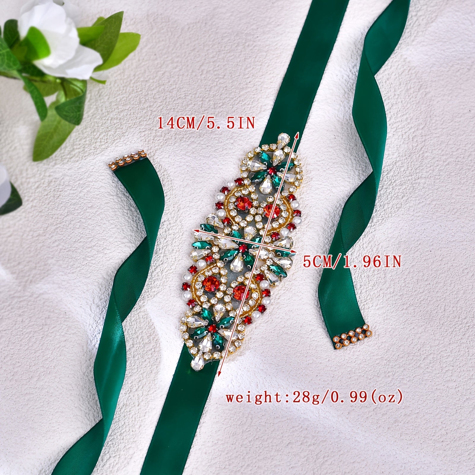 Adjustable Rhinestone Waist Belt for Dresses & Coats