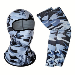 Stylish Summer Outdoor Riding Mask Ice Silk Sleeve Set