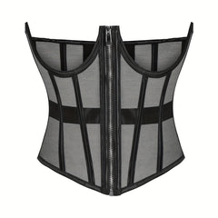 Zipper Mesh Tummy Wrap Tummy Control Girdle Belt Cincher
