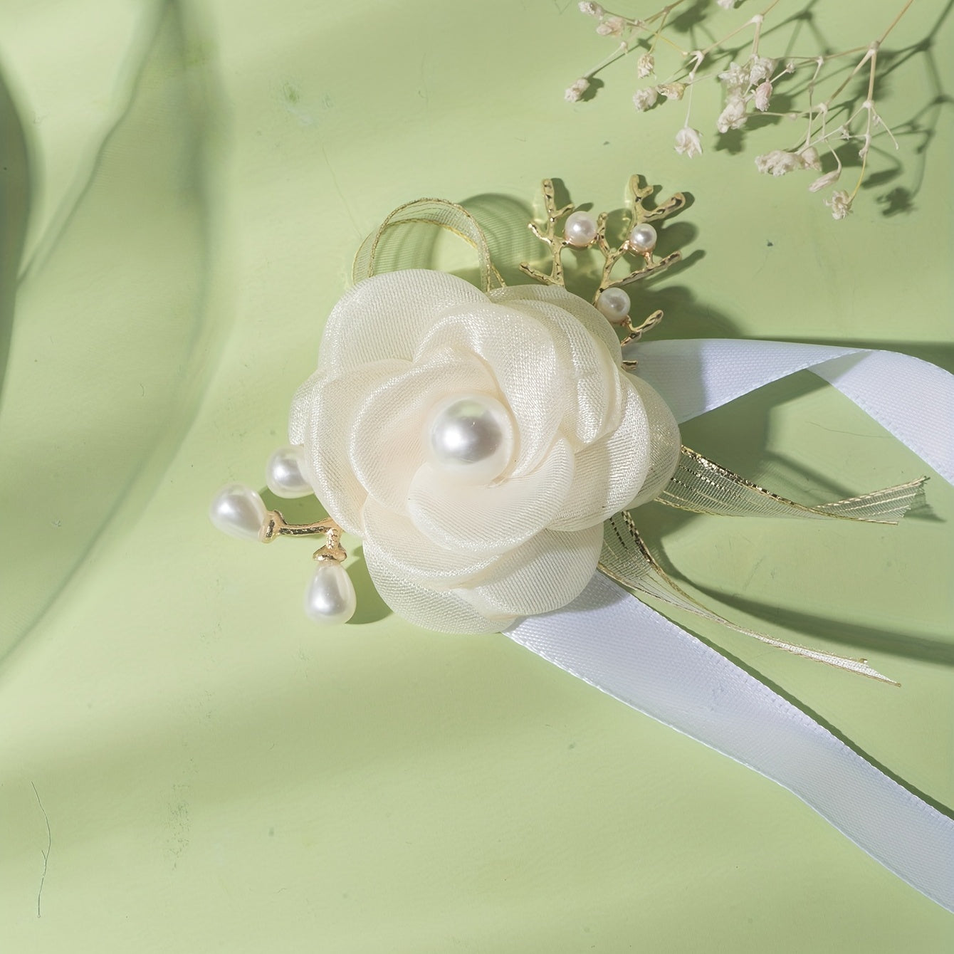 Faux Pearl Flower Wristband Women's Ornament Accessories