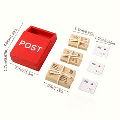 8pcs Mini Christmas Mailbox & Express Package