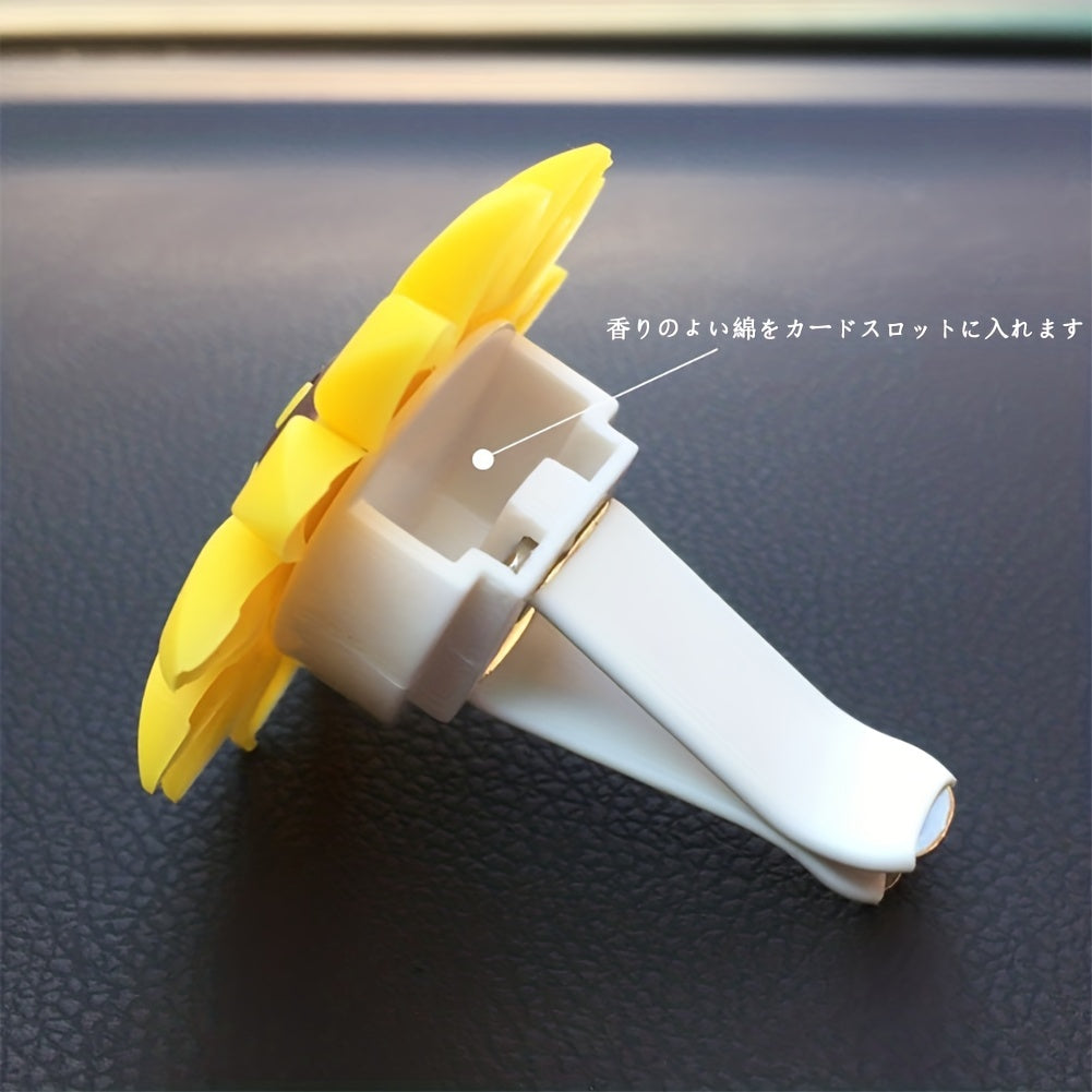 Sunflower Smiley Car AC Outlet Decoration
