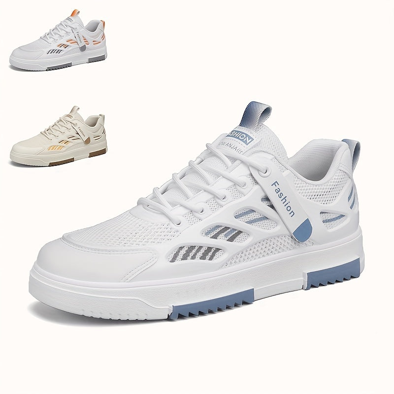 Men's Lace-up Mesh Sneakers with Good Grip