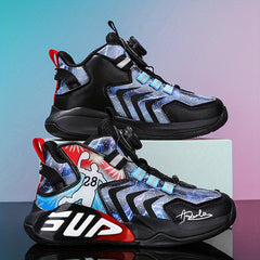 Men's High Top Basketball Shoes Breathable Non Slip Sneakers