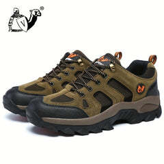 Men's Plus Size Low Top Hiking Boots Comfy Non Slip Lace Up Shoes