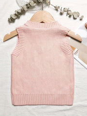 Toddler Baby Girls Knitted Comfy Vest Sleeveless Sweater