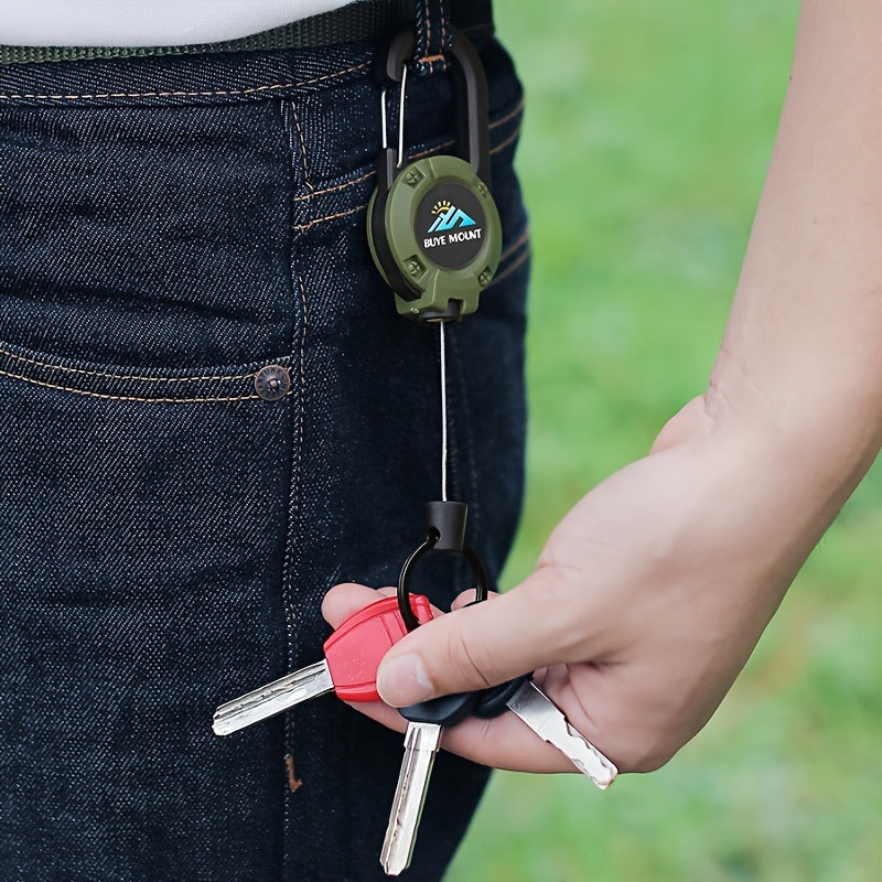 Stainless Steel Telescopic Key Holder Keychain Key Ring Retractable Key Chain