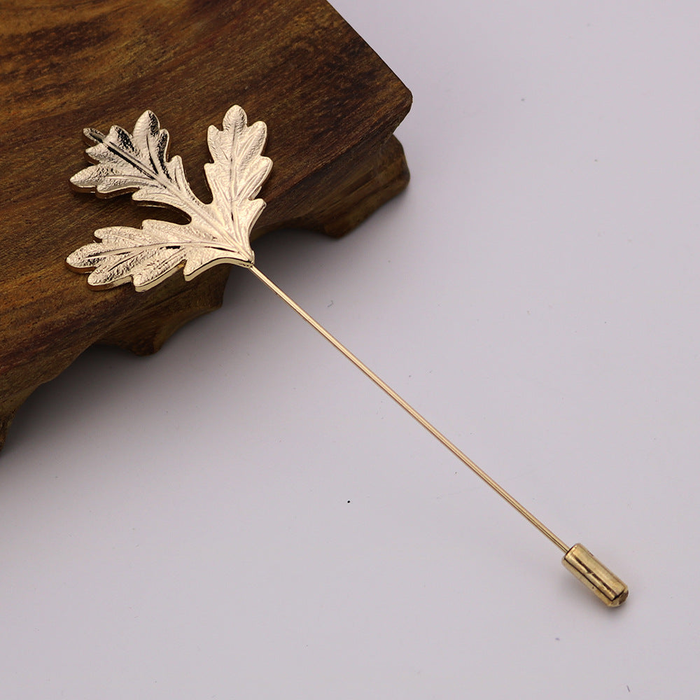 Vintage Men's Suit Plug-in Brooch Deer Lion Rabbit Sun Moon Long Needle