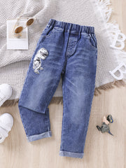 Boys Dinosaur Print Jeans For Kids