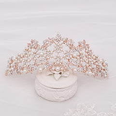 Silvery Tiara Crowns Crystal Headband Princess Rhinestone Crown