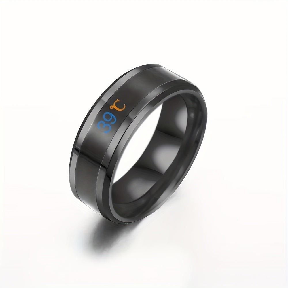 Stainless Steel Single Ring Casual Jewelry For Couples