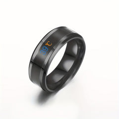 Stainless Steel Single Ring Casual Jewelry For Couples