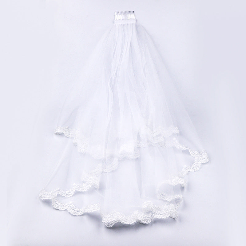 Lace Flower Wedding Veil Bridal Wedding Accessories Jewelry Veil