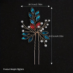 Bridal Hairpin Faux Pearl Rhinestone U shaped Hairpin Vintage