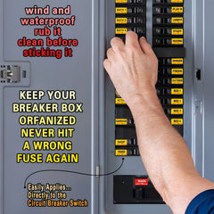 Circuit Breaker Stickers 129PCS Set Fuse Box Identification Reminder Stickers