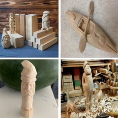 Basswood Carved Building Block Set - Cork Carved Hobby Set