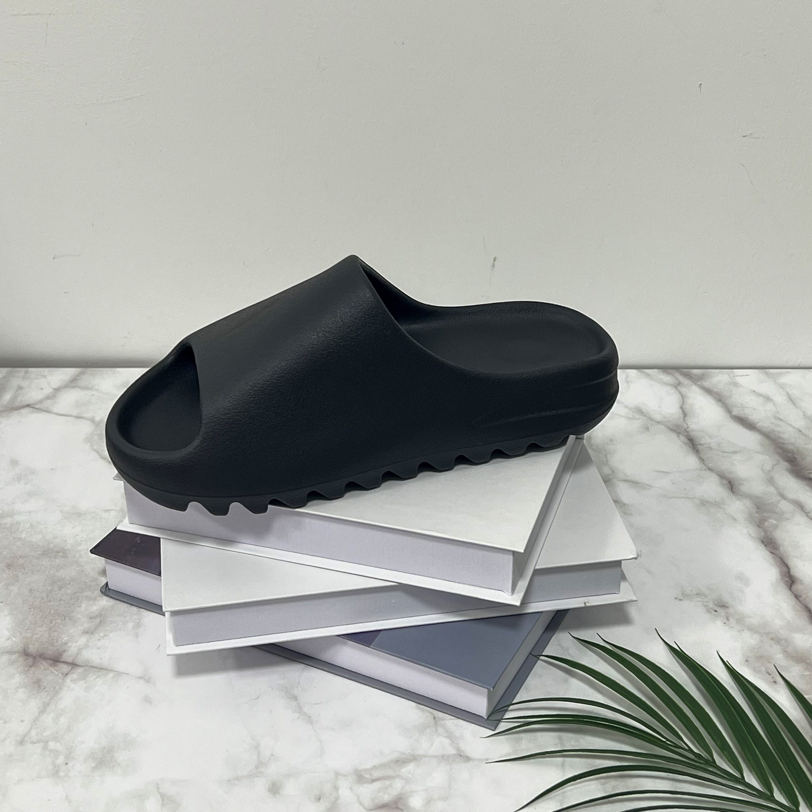 Men's Platform Slides Open Toe Slippers Beach Shoes