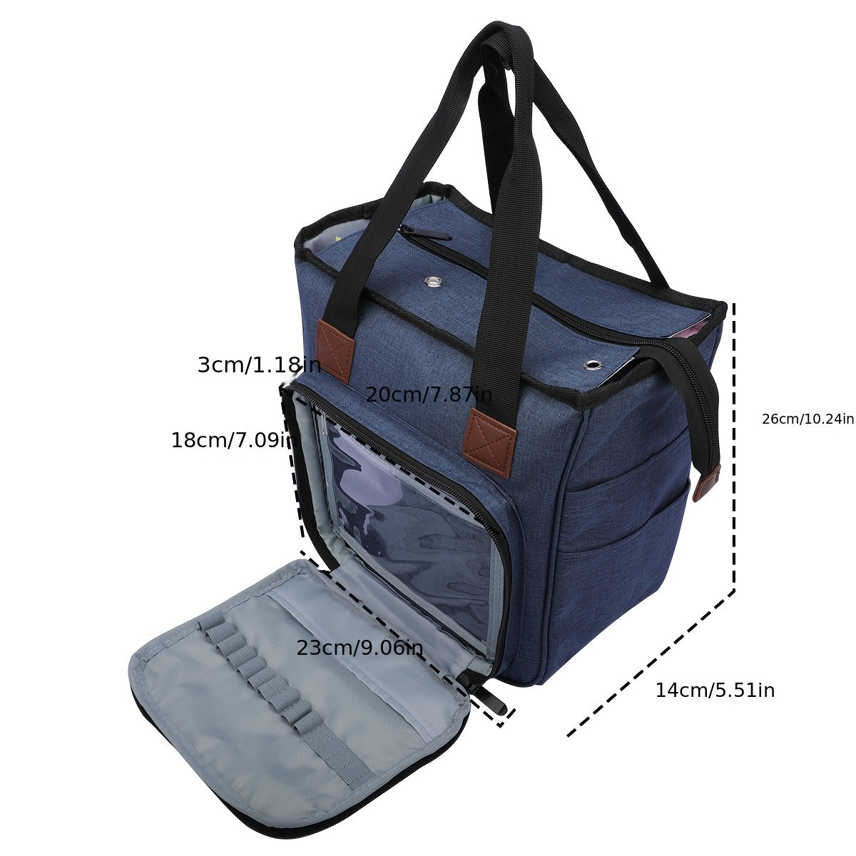 Large Capacity Knitting Bag Crochet Storage Tote Bag Yarn Storage Carrying Bag