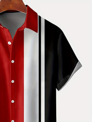 Men's Poker Stripe Short Sleeve Hawaiian Shirt