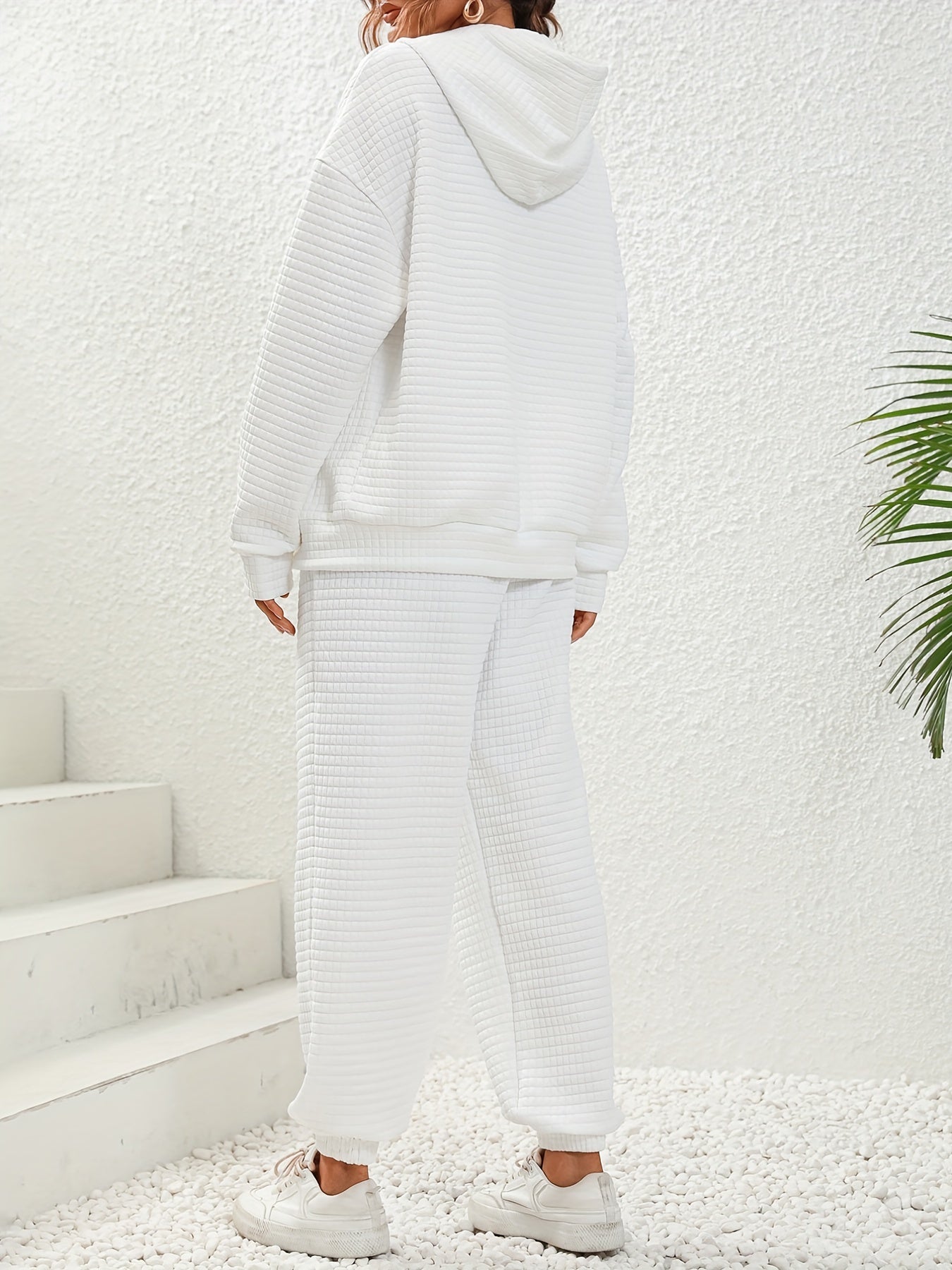 Textured Zip Up Hoodie Long Sleeve Hoodies