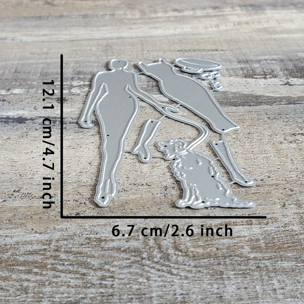1pc Paris Lady Metal Cutting Dies Scrapbooking DIY Mold Craft Embossing Die Cuts