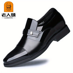 LAORENTOU Men's Slip On Formal Shoes Wear resistant Non Slip Smart Casual Shoes