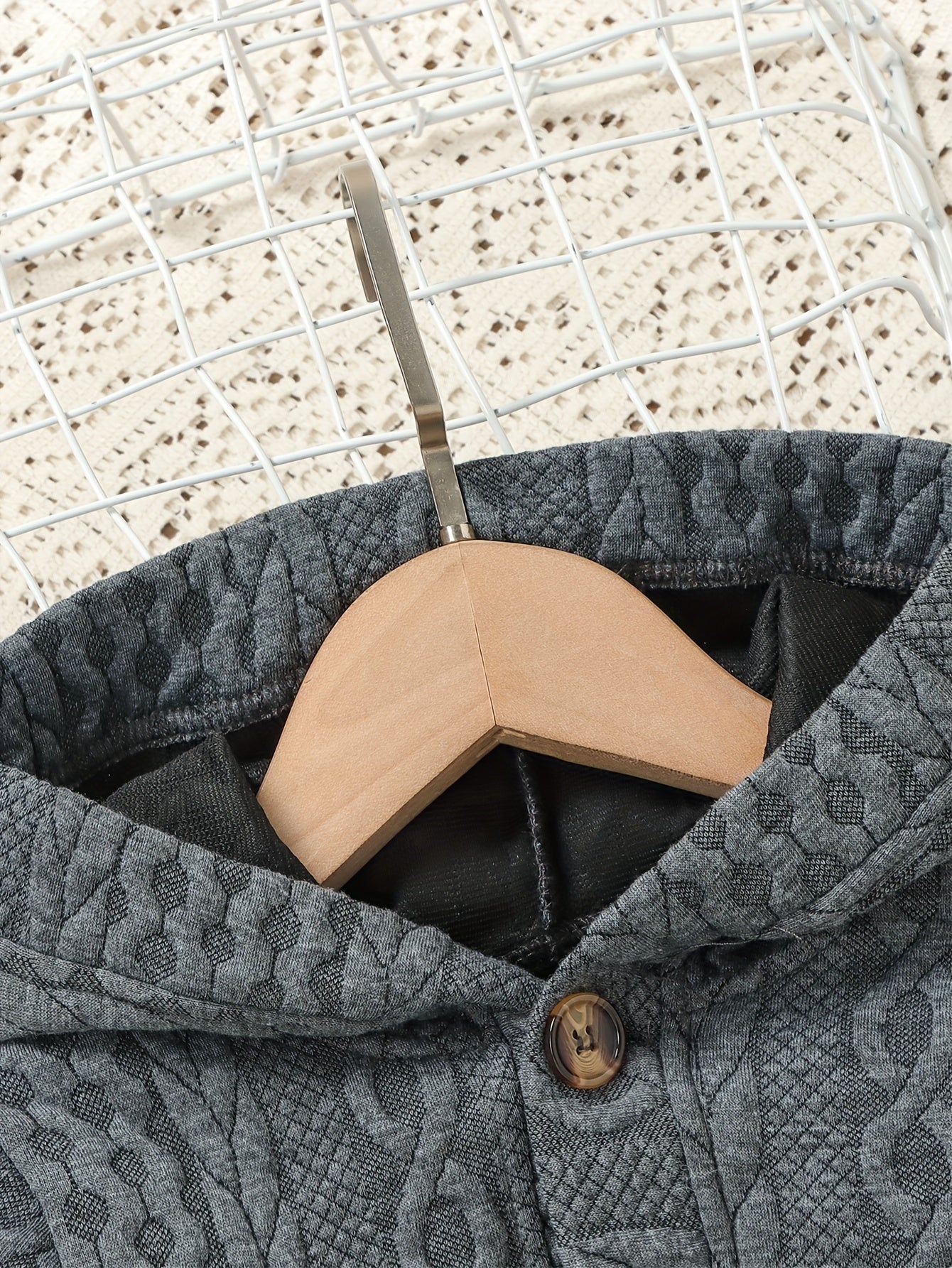 Girls Cable Knit Hooded Sweater Cardigan Button Up Hoodie Coat