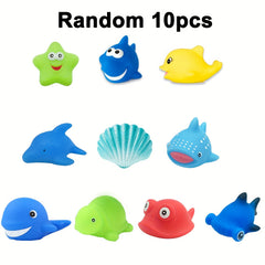 10 pcs Light Up Floating Bath Toys Set Colorful Educational Play Toys for Kids