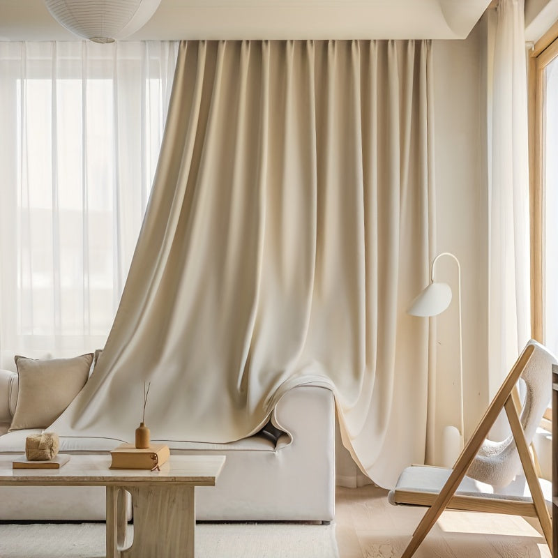 Cream Blackout Curtain for Home Decor