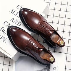 Men's Oxford Shoes Lace up Front Dress Shoes For Men Business Formal Tie Wedding
