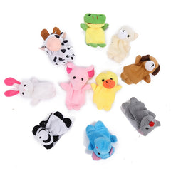 5pcs Mini Plush Finger Dolls Soft Cartoon Animal Toys for Kids