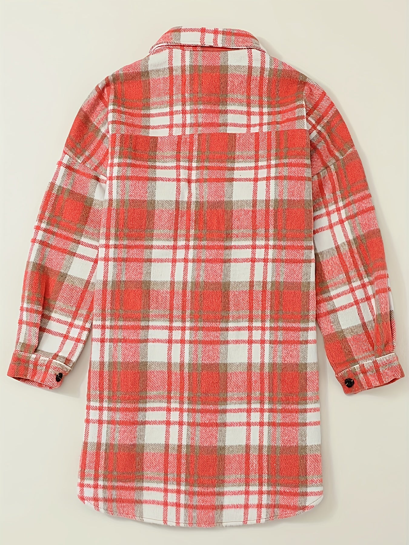 Plaid Print Button Up Loose Fit Shirt