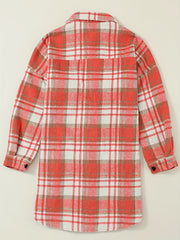 Plaid Print Button Up Loose Fit Shirt