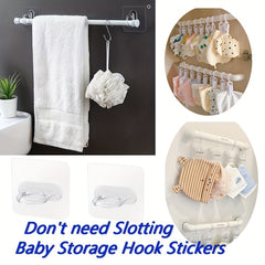 10pcs Baby Storage Hook Stickers No Poles Included