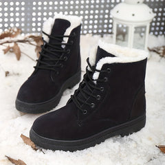 Women's Platform Snow Boots Plush Lined Winter Short Boots