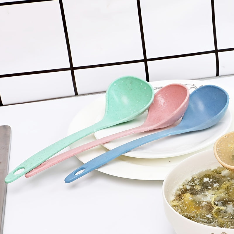 Wheat Straw Soup Spoon Household Long Handle Porridge Spoon