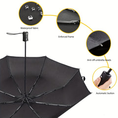 Compact Windproof Travel Umbrella Automatic Lightweight Portable Umbrella