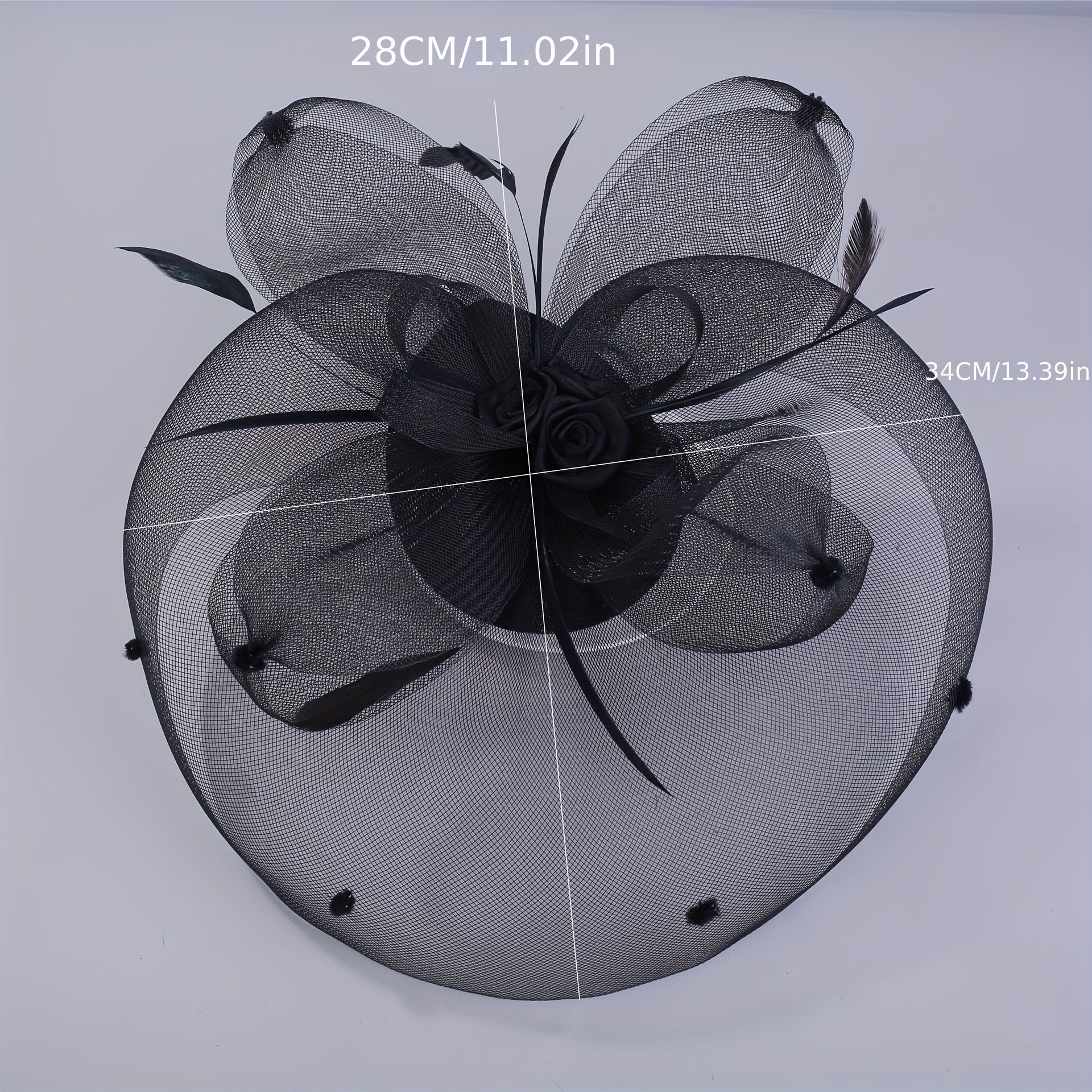 Mesh Head Piece with Faux Feather Hair Accessories for Party