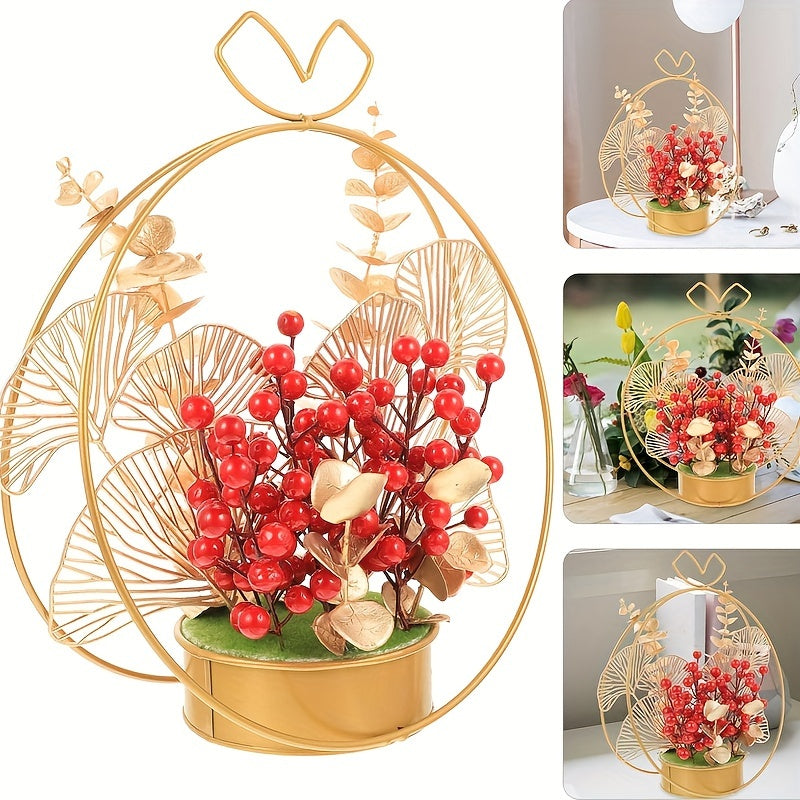 Metal Flower Arrangement Basket Wedding Decoration Flower Holder