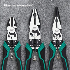 Nine in 1 Multifunctional Pliers Wire Stripper Crimping Terminal Cutter