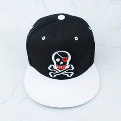 Skull Embroidery Hip Hop Cap Snapback Hat For Men