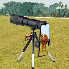 High-Powered Monocular Telescope with Tripod and Phone Clip