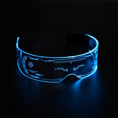 Cyberpunk LED Luminous Glasses Men's Party Costume Accessories