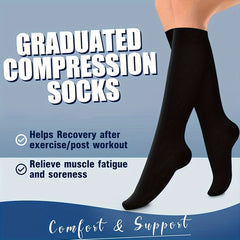 Copper Compression Socks For Women Men 15-20 Mmhg Knee High Socks