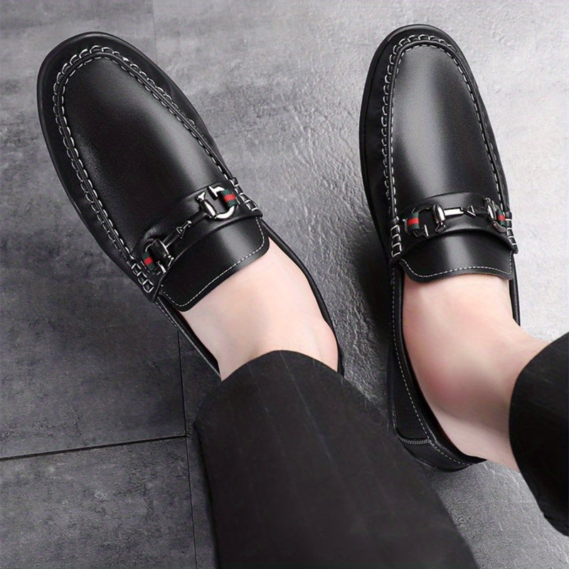 Men's Casual PU Leather Boat Shoes Lightweight Slip On Dress Shoes
