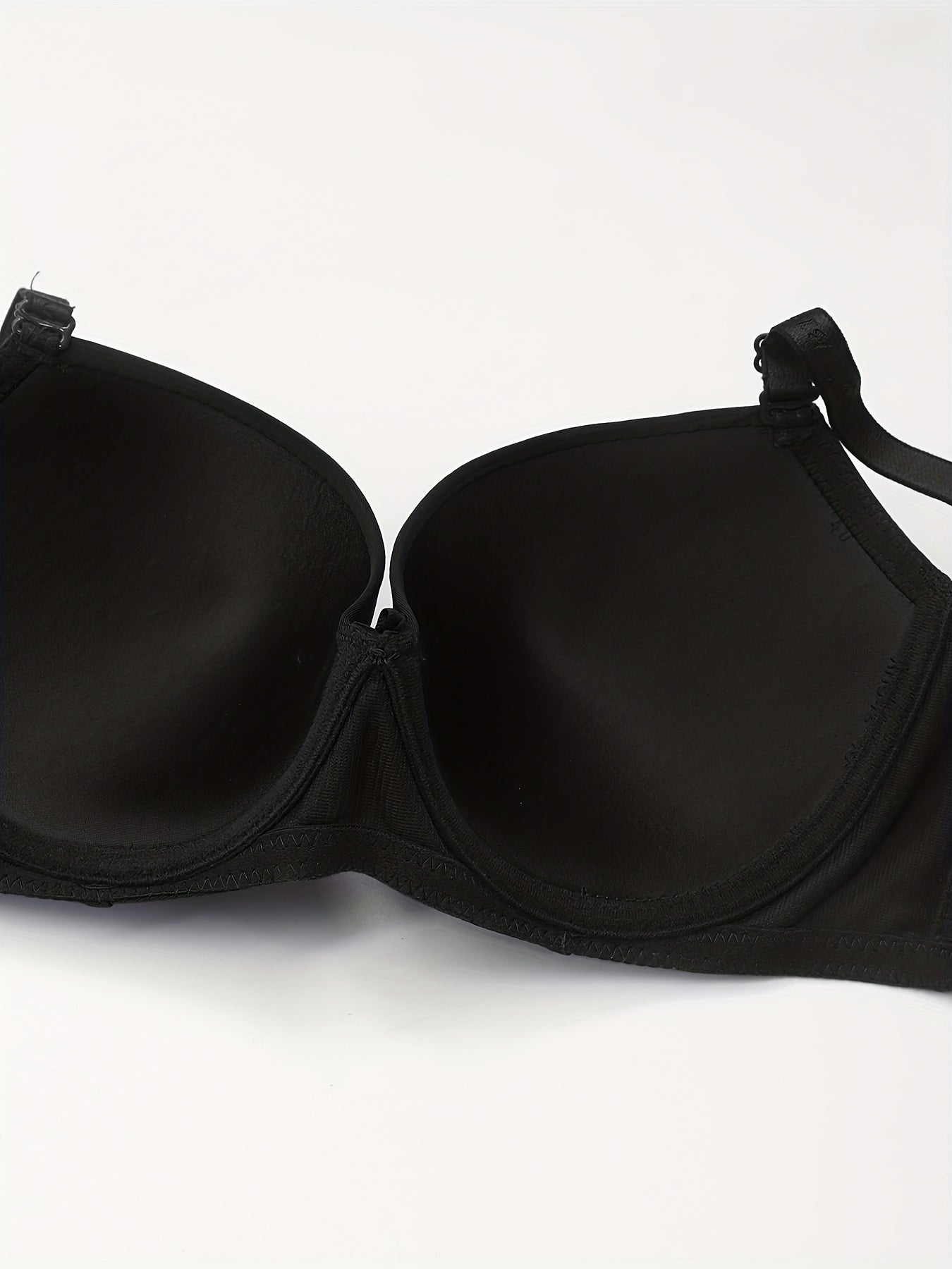 Solid Push Up Bra Comfy & Breathable Women's T Shirt Bra