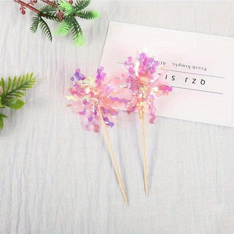 5pcs Colorful Rain Cake Plugs Birthday Decoration