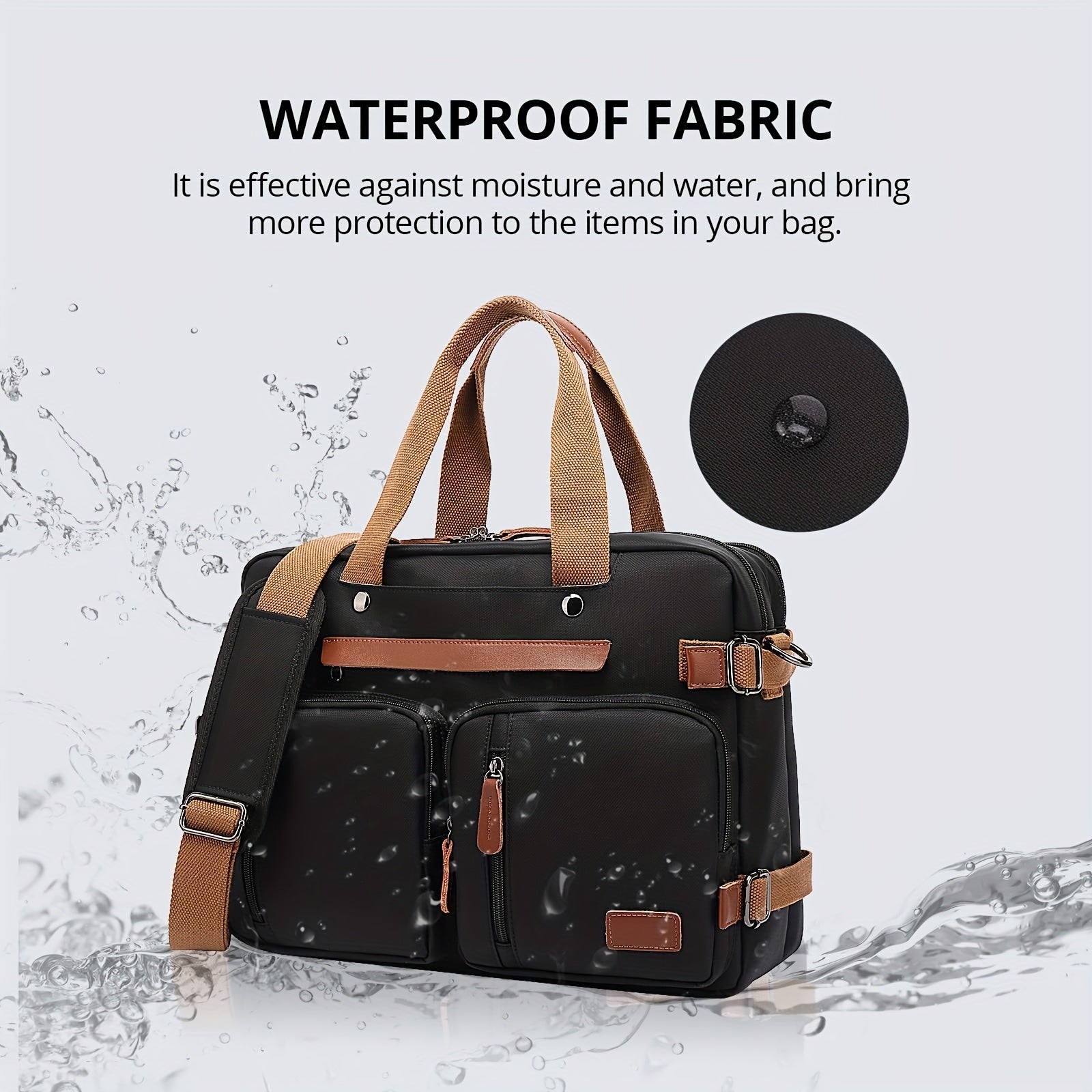Convertible Backpack Messenger Bag Shoulder Bag Laptop Case Handbag Business