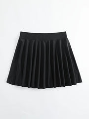 High Waist Pleated Beachwear Skirt