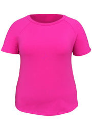 Short Sleeve Sports Top Crew Neck Stretch T shirt